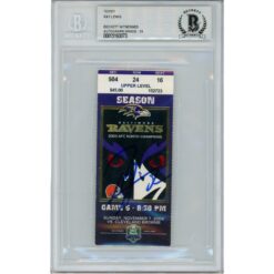 Ray Lewis Autographed Baltimore Ravens 11/07/04 Ticket Stub Beckett 47575