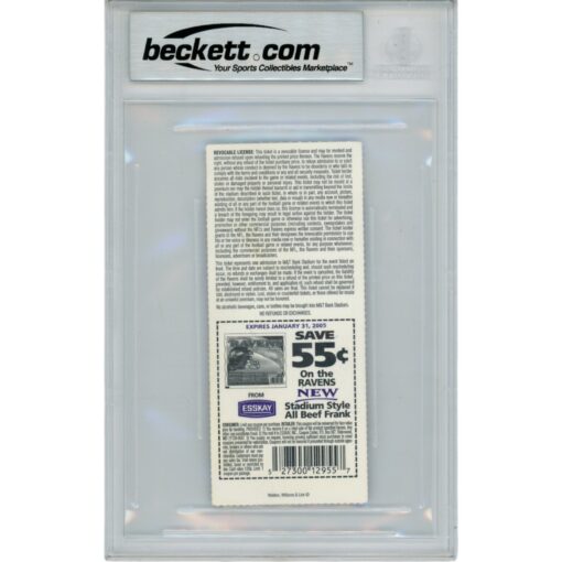 Ray Lewis Autographed Baltimore Ravens 11/07/04 Ticket Stub Beckett 47575