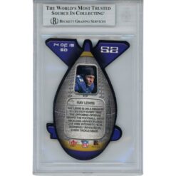 Ray Lewis Autographed 2001 Fleer Genuine 14/15 Trading Card Slab Beckett 53508