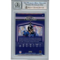 Ray Lewis Autographed 2001 Playoff Honors #34 Trading Card Beckett 52937