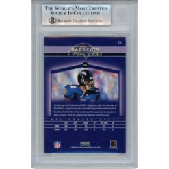 Ray Lewis Autographed 2001 Playoff Honors #34 Trading Card Slab Beckett 53483
