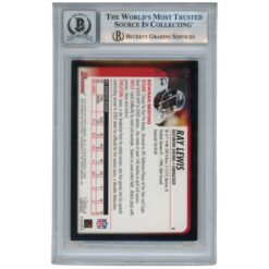 Ray Lewis Autographed/Signed 2003 Bowman #6 Trading Card Beckett 52907