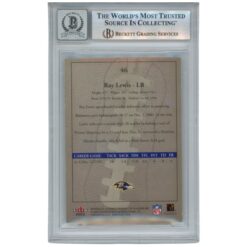 Ray Lewis Autographed/Signed 2003 Fleer #46 Trading Card Beckett 52923