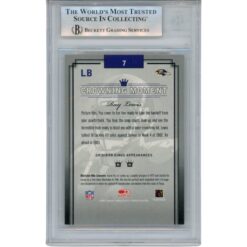 Ray Lewis Autographed 2003 Donruss GridIron Kings #7 Trading Card Beckett 53453