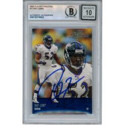 Ray Lewis Autographed 2003 Presige Xtra Points #11 Trading Card Beckett 53002