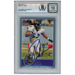 Ray Lewis Autographed/Signed 2003 Topps #265 Trading Card Beckett 52928