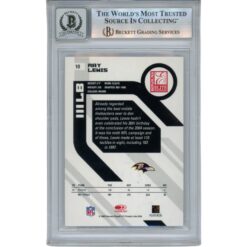 Ray Lewis Autographed 2005 Donruss Elite #10 Trading Card Beckett 53043