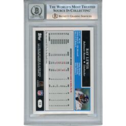 Ray Lewis Autographed/Signed 2005 Topps #11 Trading Card Beckett 52931