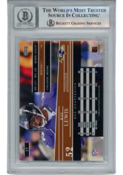 Ray Lewis Autographed 2006 Playoff Absolute #15 Trading Card Beckett 53026