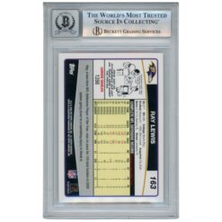 Ray Lewis Autographed 2006 Topps #163 Trading Card Beckett 52918