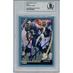 Ray Lewis Autographed 2007 Topps Total #370 Trading Card Slab Beckett 53510