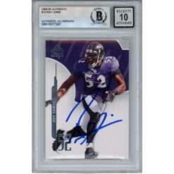 Ray Lewis Autographed/Signed 2008 UD SP #13 Trading Card Beckett 52934