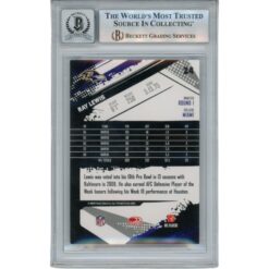 Ray Lewis Autographed 2009 Score Inscriptions #24 Trading Card Beckett 52932