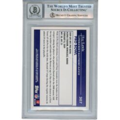 Ray Lewis Autographed/Signed 2009 Topps #307 Trading Card Beckett 52985