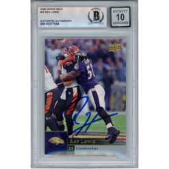 Ray Lewis Autographed/Signed 2009 Upper Deck #20 Trading Card Beckett 52964