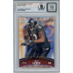 Ray Lewis Autographed 2011 Topps Rising Rookies #47 Trading Card Beckett 53047