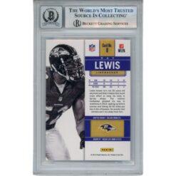 Ray Lewis Autographed/Signed 2012 Contenders #8 Trading Card Beckett 53045
