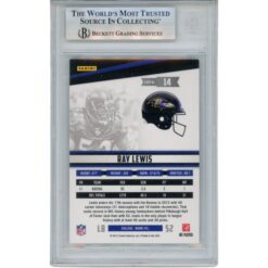 Ray Lewis Autographed/Signed 2012 Rookies & Stars #14 Trading Card Beckett 53060