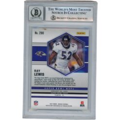 Ray Lewis Autographed/Signed 2021 Mosaic #12 Trading Card Beckett 53049