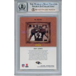 Ray Lewis Autographed 2022 Panini Gladiators #GLD-RLE Trading Card Beckett 52998