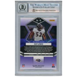 Ray Lewis Autographed/Signed 2022 Mosiac #19 Trading Card Beckett 52919