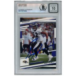 Ray Lewis Autographed/Signed 2022 Prestige #28 Trading Card Beckett 52924