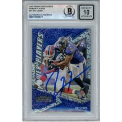 Ray Lewis Autographed 2023 Contenders Power Play #21 Trading Card Beckett 53048