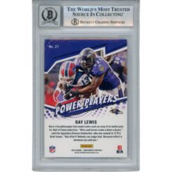 Ray Lewis Autographed 2023 Contenders Power Play #21 Trading Card Beckett 53048