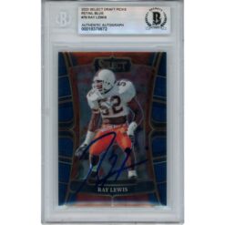 Ray Lewis Autographed/Signed 2023 Select #78 Trading Card Beckett 52959