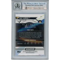 Ray Lewis Autographed 23 Topps Composite Finest #153 Trading Card Beckett 52966