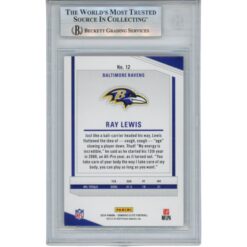 Ray Lewis Autographed/Signed 2024 Elite #12 Trading Card Beckett 53065