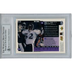 Ray Lewis Autographed 1997 UD Collector's Choice #261 Trading Card Beckett 53528