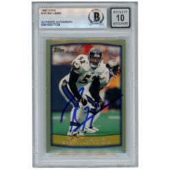 Ray Lewis Autographed/Signed 1999 Topps #137 Trading Card Beckett 52914