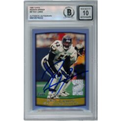 Ray Lewis Autographed 1999 Topps Season Opener #87 Trading Card Beckett 53024