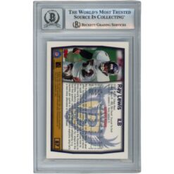 Ray Lewis Autographed 1999 Topps Season Opener #87 Trading Card Beckett 53024