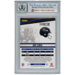 Ray Lewis Autographed 2012 Panini Rookies & Stars #14 Trading Card Beckett 52920
