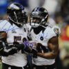 Ray Lewis & Ed Reed Autographed Baltimore Ravens 16x20 Photo JSA 15260 PF