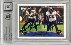 Ray Lewis & Ed Reed Signed 2009 Topps #236 Slabbed Beckett