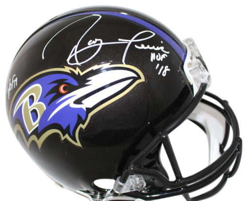 Ray Lewis & Ed Reed Autographed Baltimore Ravens Authentic Helmet HOF JSA 24063