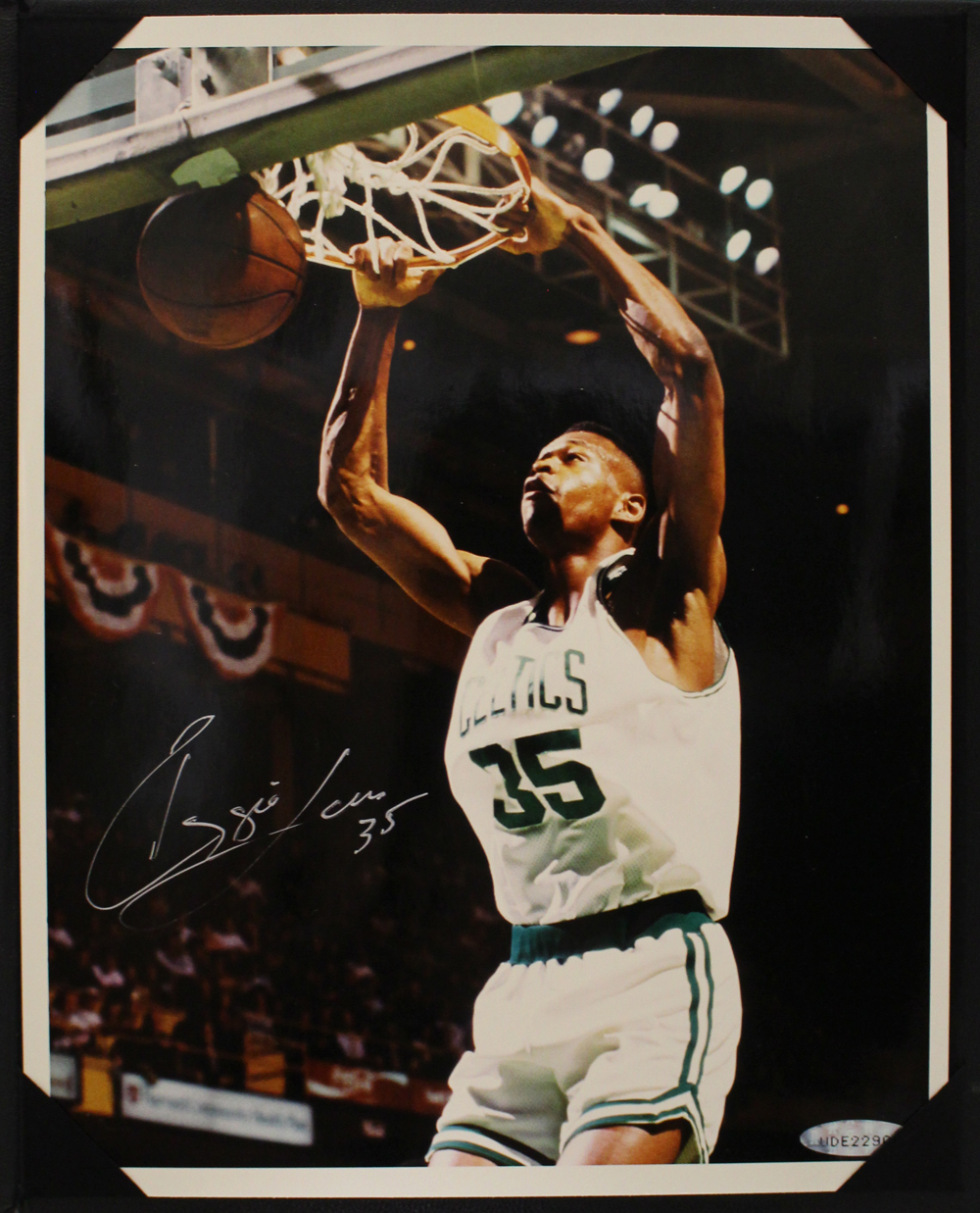 Reggie Lewis Autographed Boston Celtics 8x10 Photo Book Upper Deck