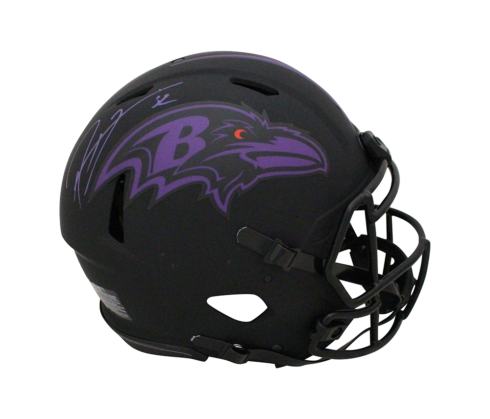 Ray Lewis Signed Baltimore Ravens Authentic Eclipse Speed Helmet BAS 32120