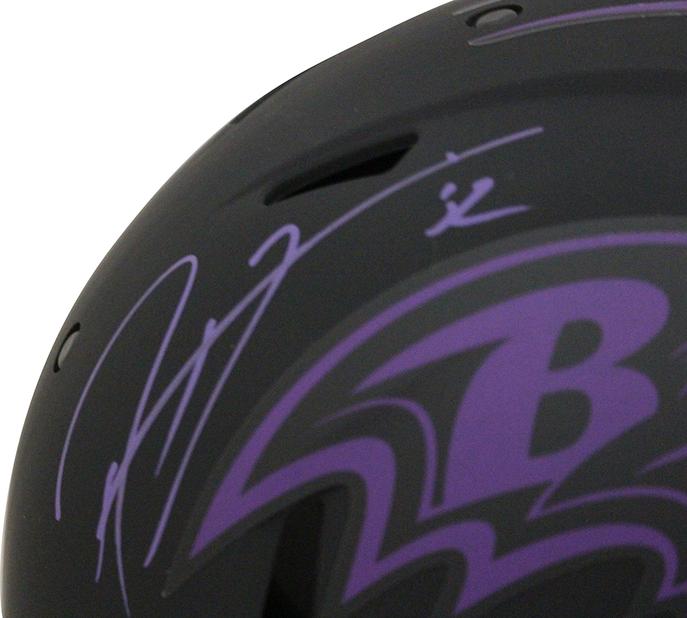 Ray Lewis Signed Baltimore Ravens Authentic Eclipse Speed Helmet BAS 32120