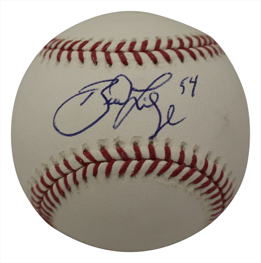 Brad Lidge Autographed/Signed Colorado Rockies OML Baseball Beckett