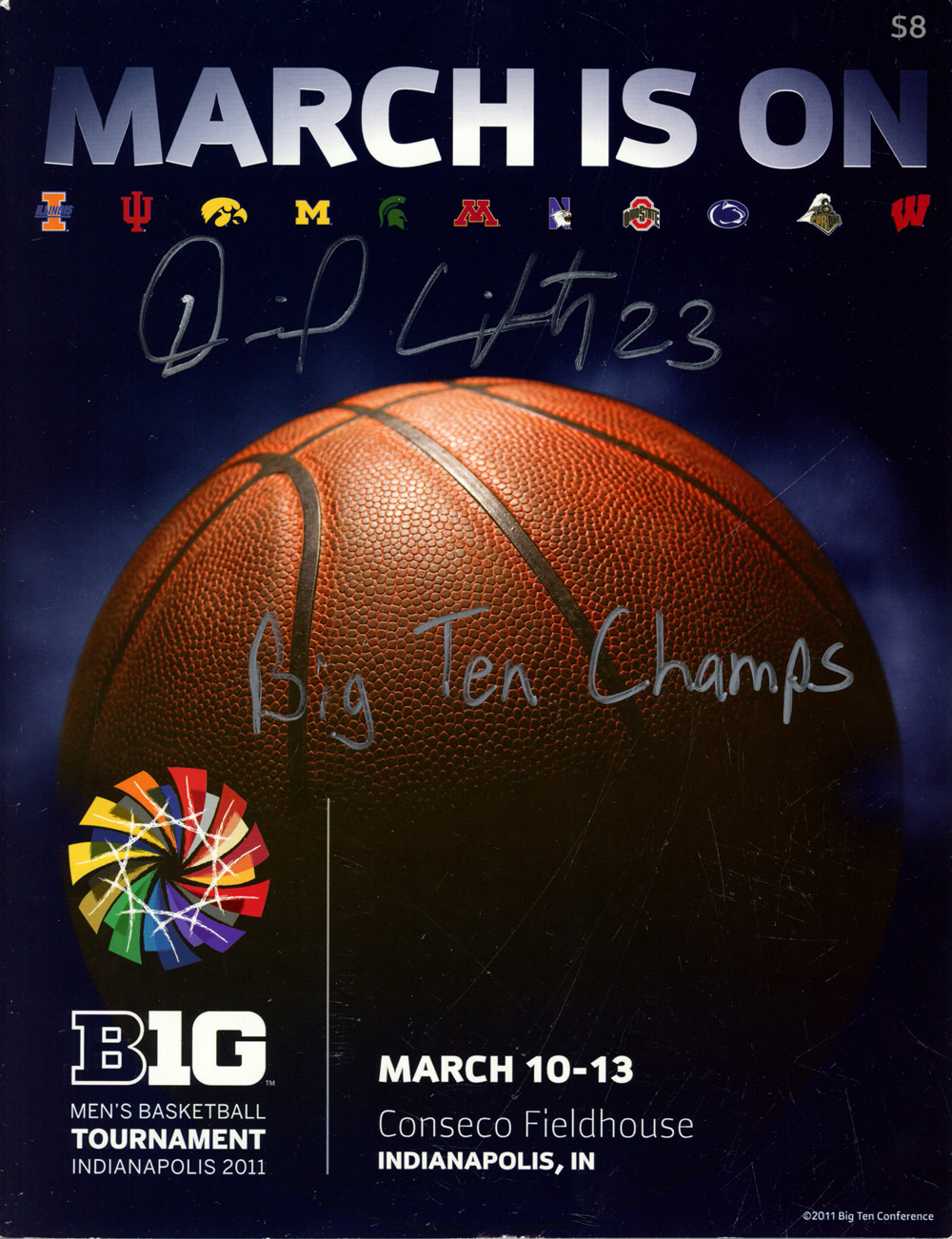 David Lighty Signed Ohio State Buckeyes Big Ten Champs Magazine Beckett