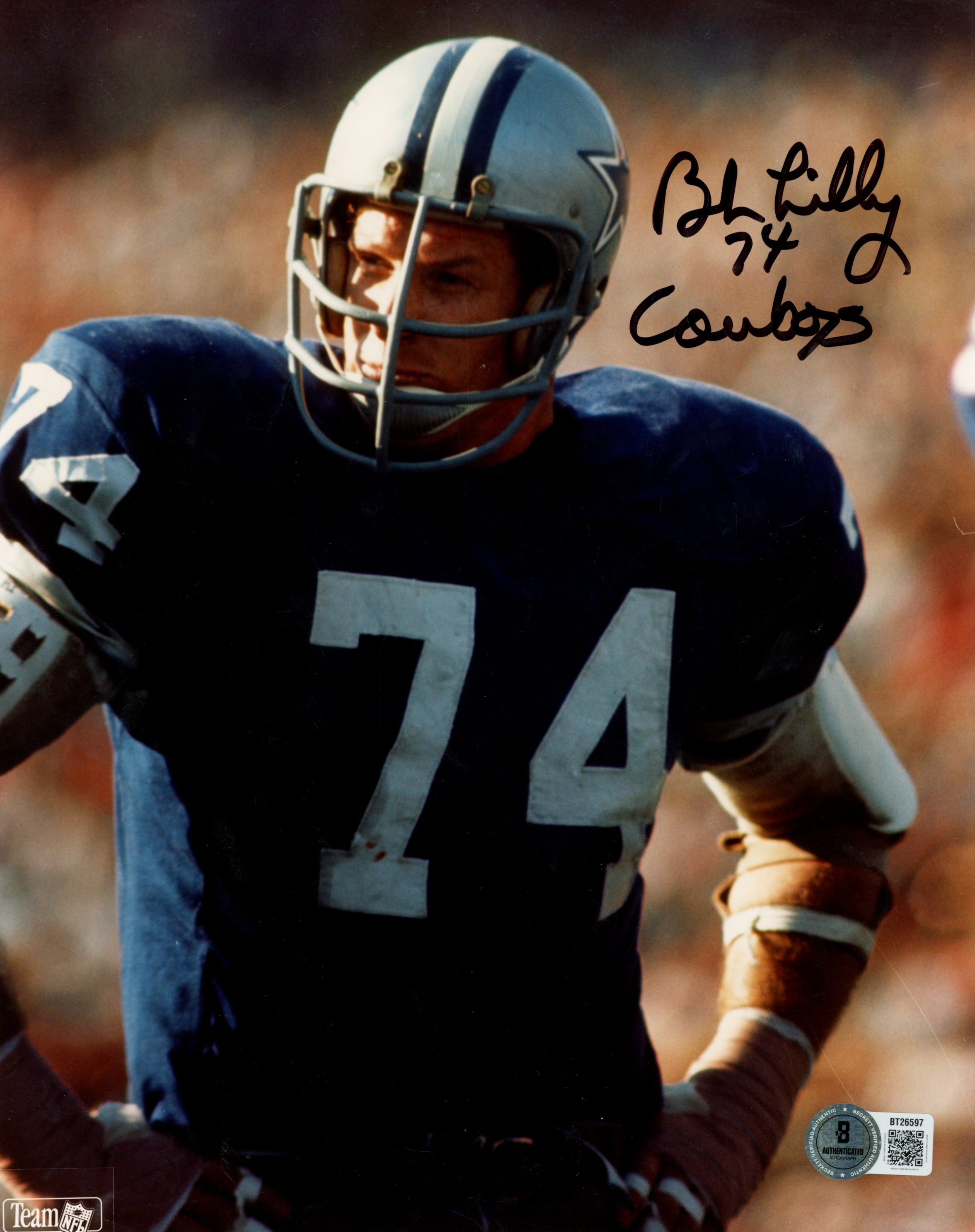 Bob Lilly Autographed/Signed Dallas Cowboys 8x10 Photo Beckett 56708