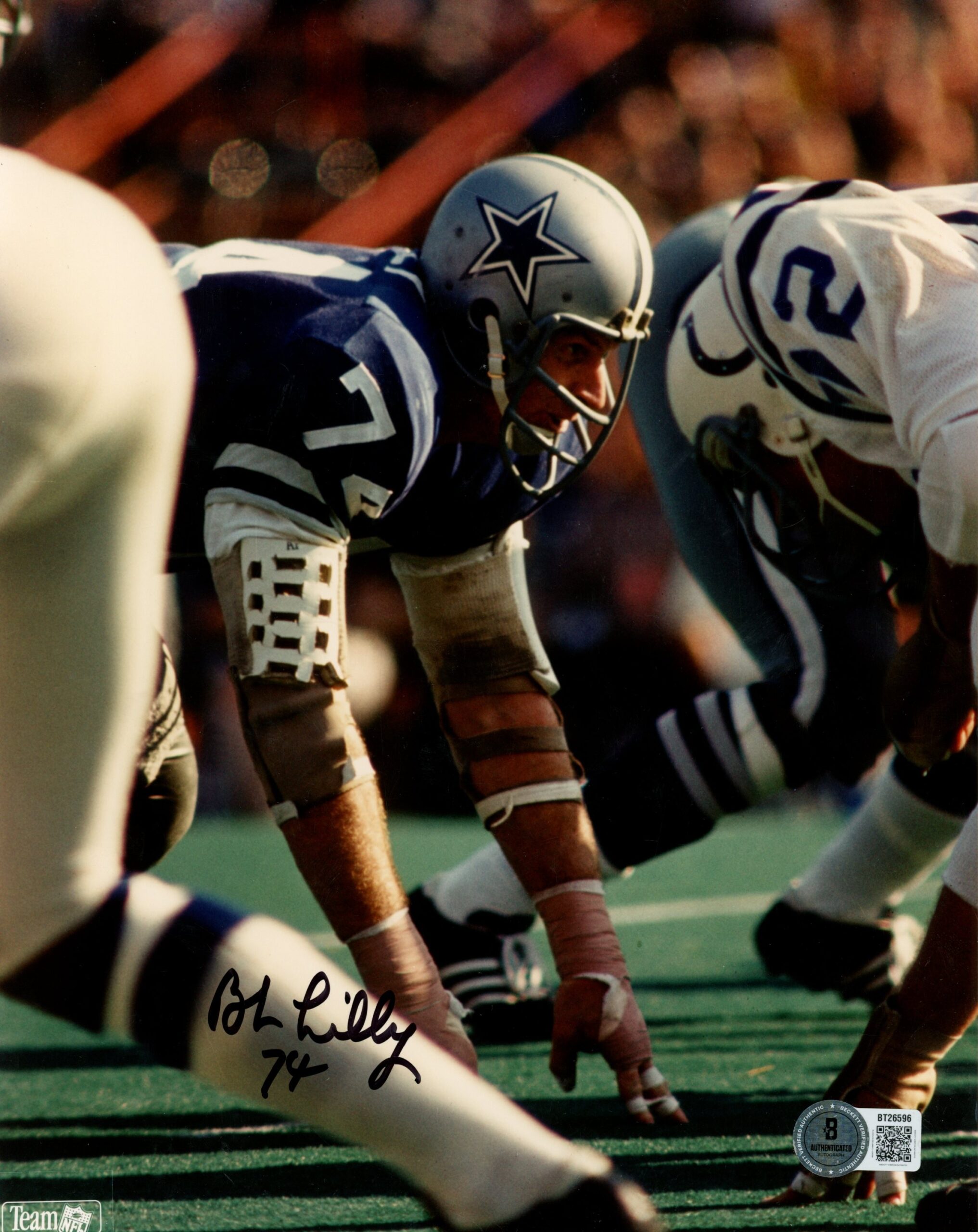 Bob Lilly Autographed/Signed Dallas Cowboys 8x10 Photo Beckett 56709