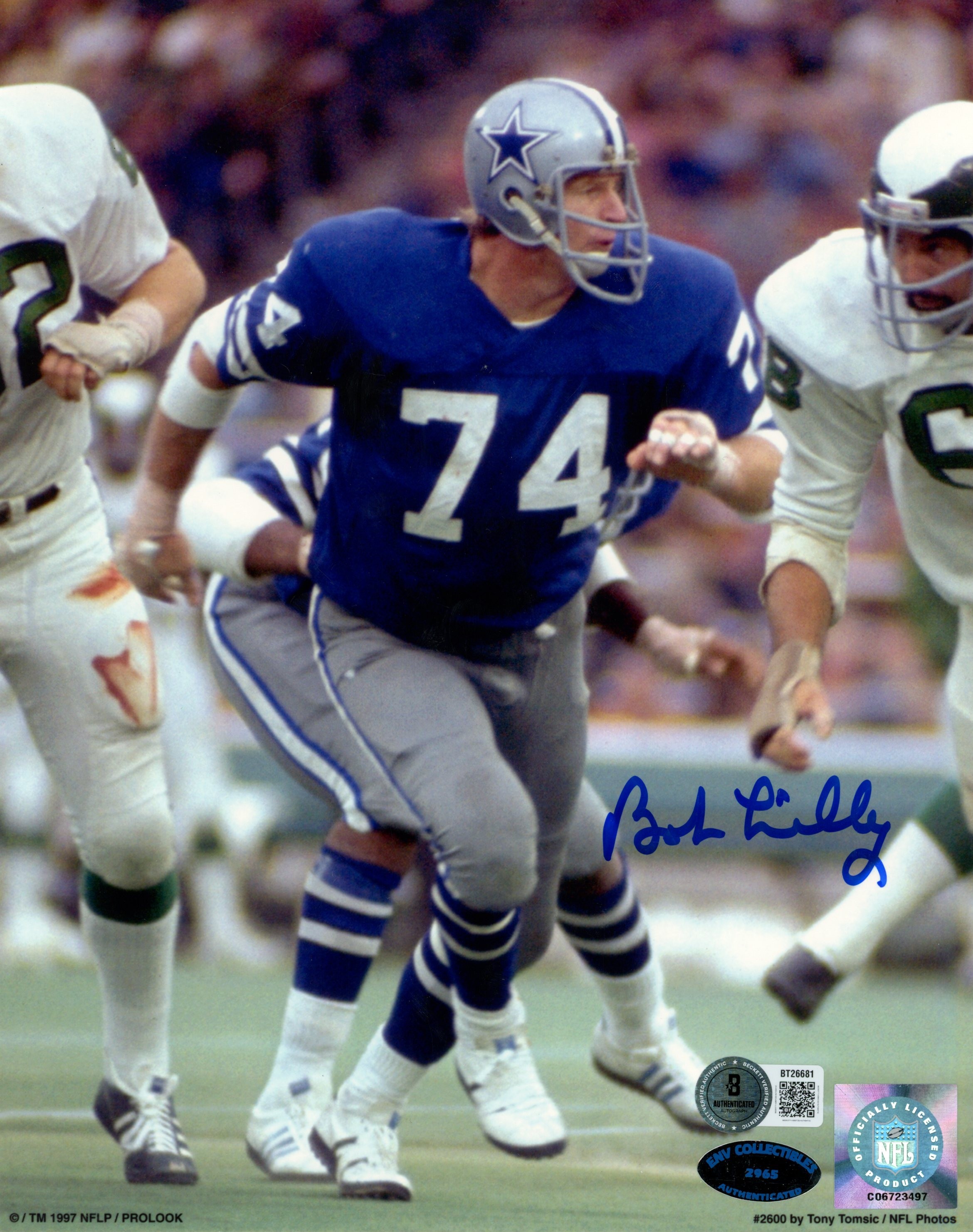 Bob Lilly Autographed/Signed Dallas Cowboys 8x10 Photo Beckett 56716