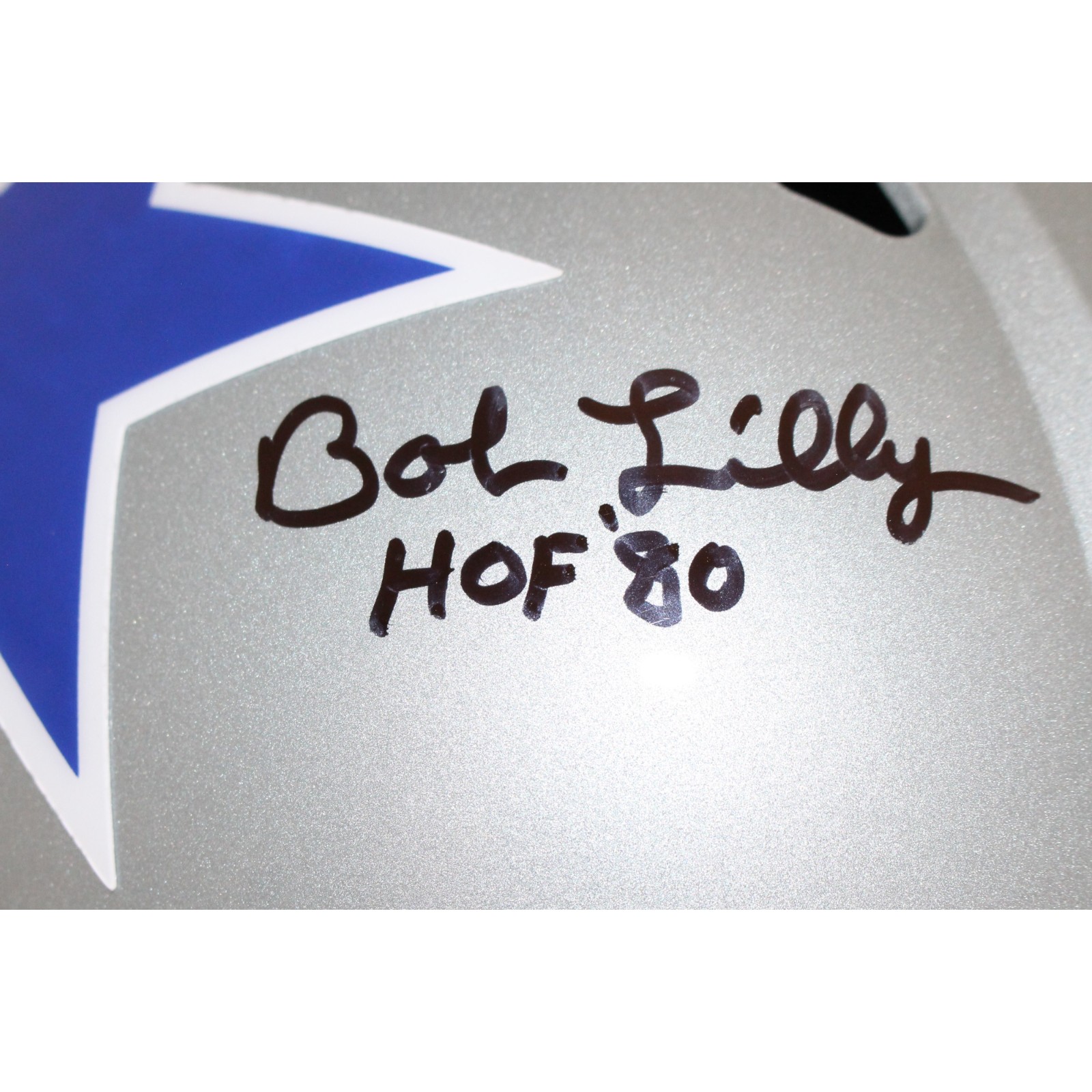 Bob Lilly Autographed/Signed Dallas TB F/S Helmet HOF Beckett