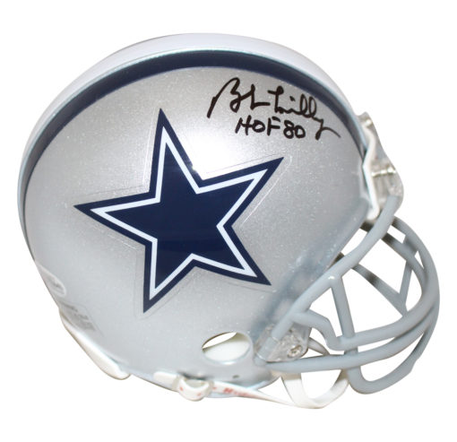 Bob Lilly Autographed/Signed Dallas Cowboys Mini Helmet HOF BAS 27395