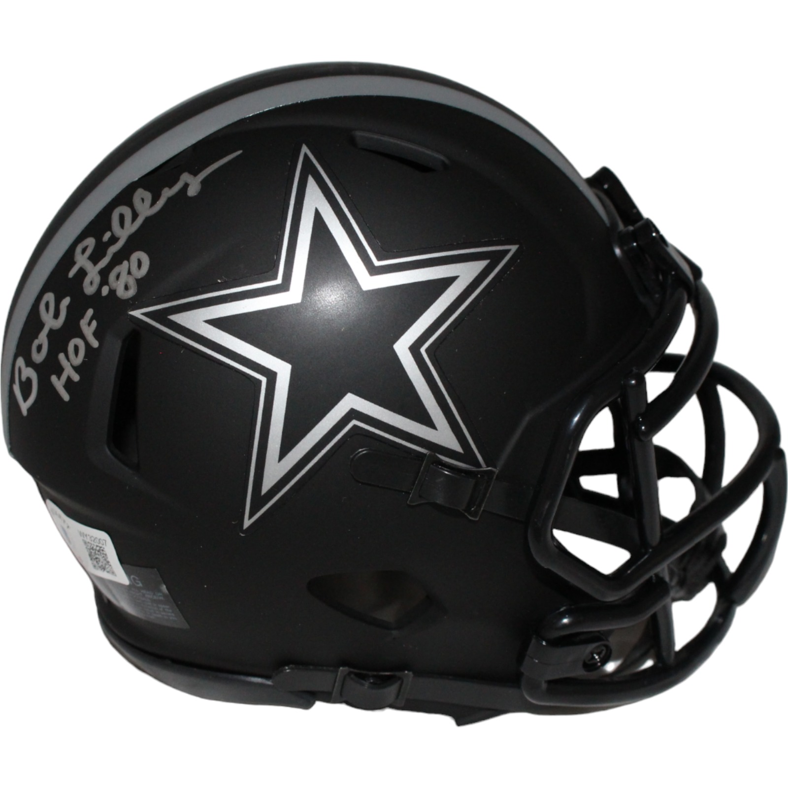 Bob Lilly Autographed Dallas Cowboys Eclipse Mini Helmet w/insc BAS